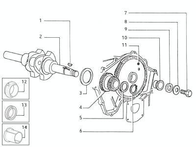 Crankshaft - clutch drive gear